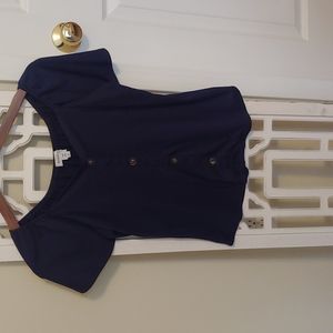 Small navy off the shoulder top